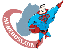 Mainehost com logo for web hosting and web design in Maine.